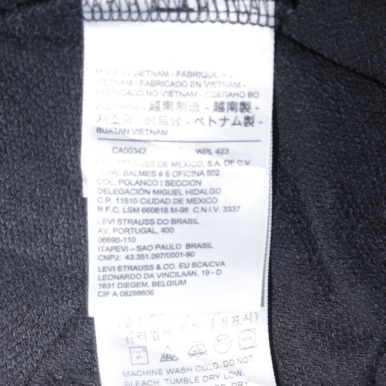 Levi's Men's Black XL Rhinestone Pullover Sweatshirt