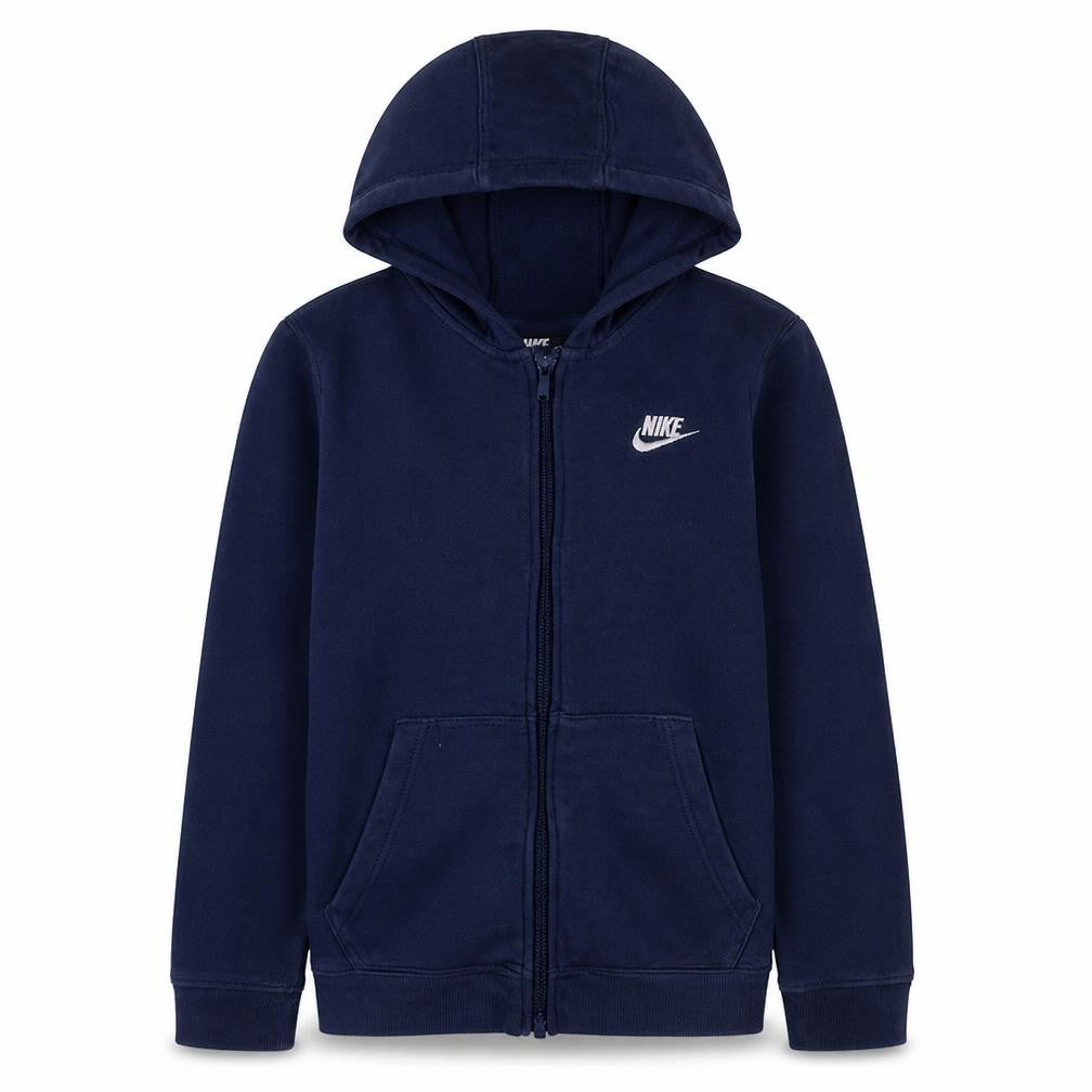 Nike Boys Navy Blue Full Zip Hoodie Size L 147-158cm Standard Fit