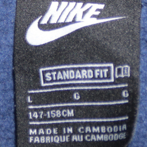 Nike Boys Navy Blue Full Zip Hoodie Size L 147-158cm Standard Fit