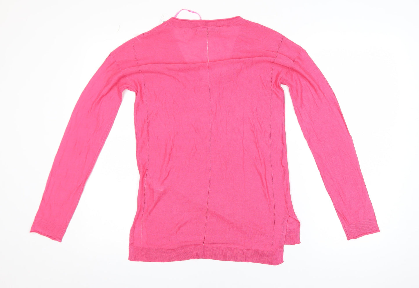 Next Women's Pink V-Neck Long Sleeve Pullover Jumper Size 8