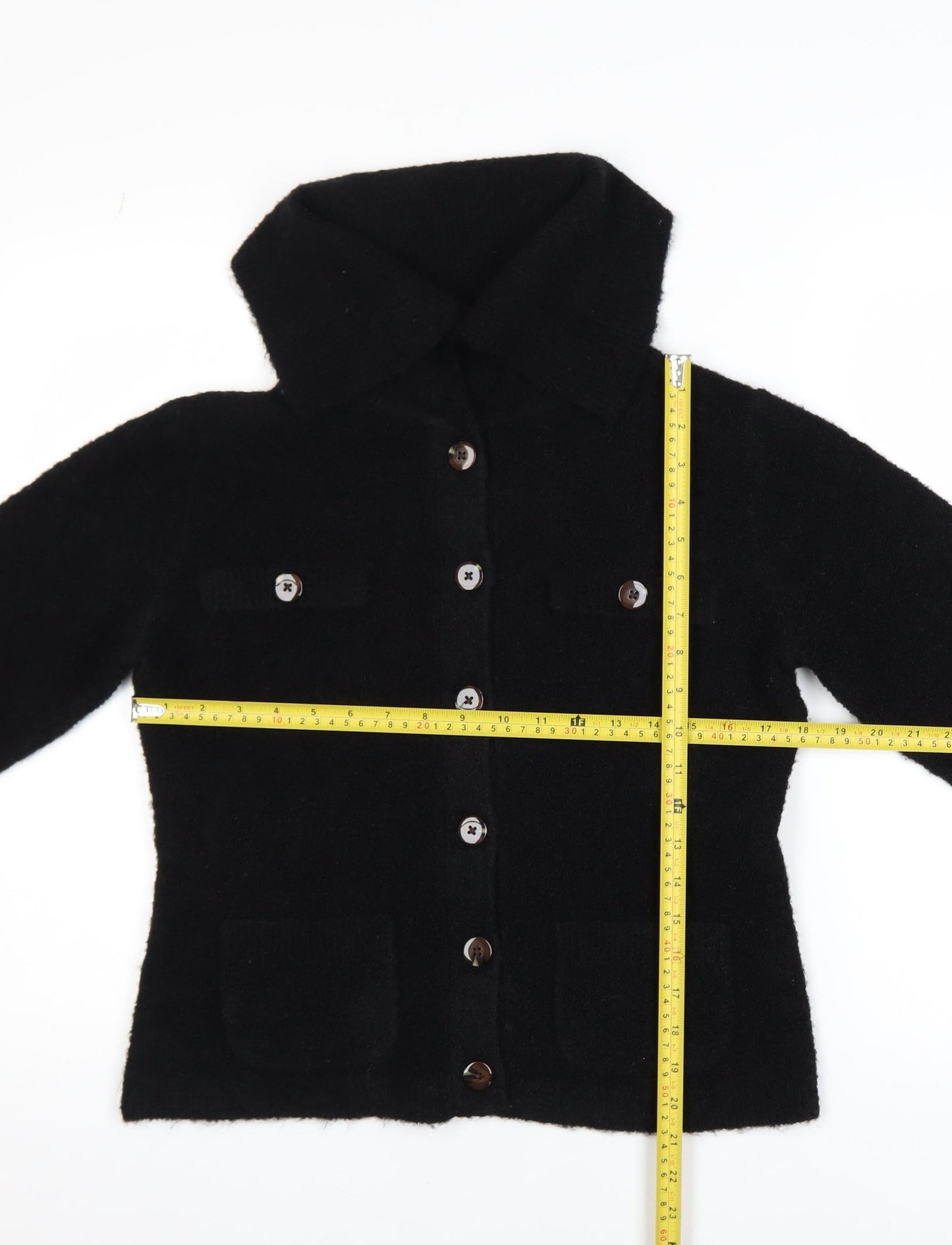 Marks and Spencer Women’s Black Collared Button Cardigan Size S