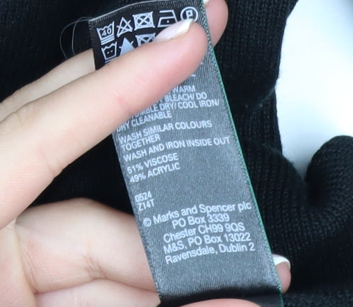 Marks and Spencer Women’s Black Off Shoulder Knit Jumper Size 22