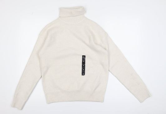 Marks and Spencer Women’s Ivory Roll Neck Knit Jumper Size S