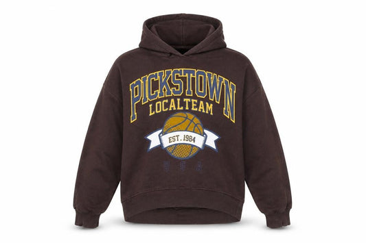 Zara Womens Brown Pickstown Graphic Pullover Hoodie Size S