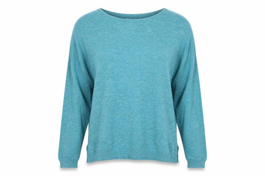 FatFace Women Green Linen Cotton Crew Neck Jumper Size 12