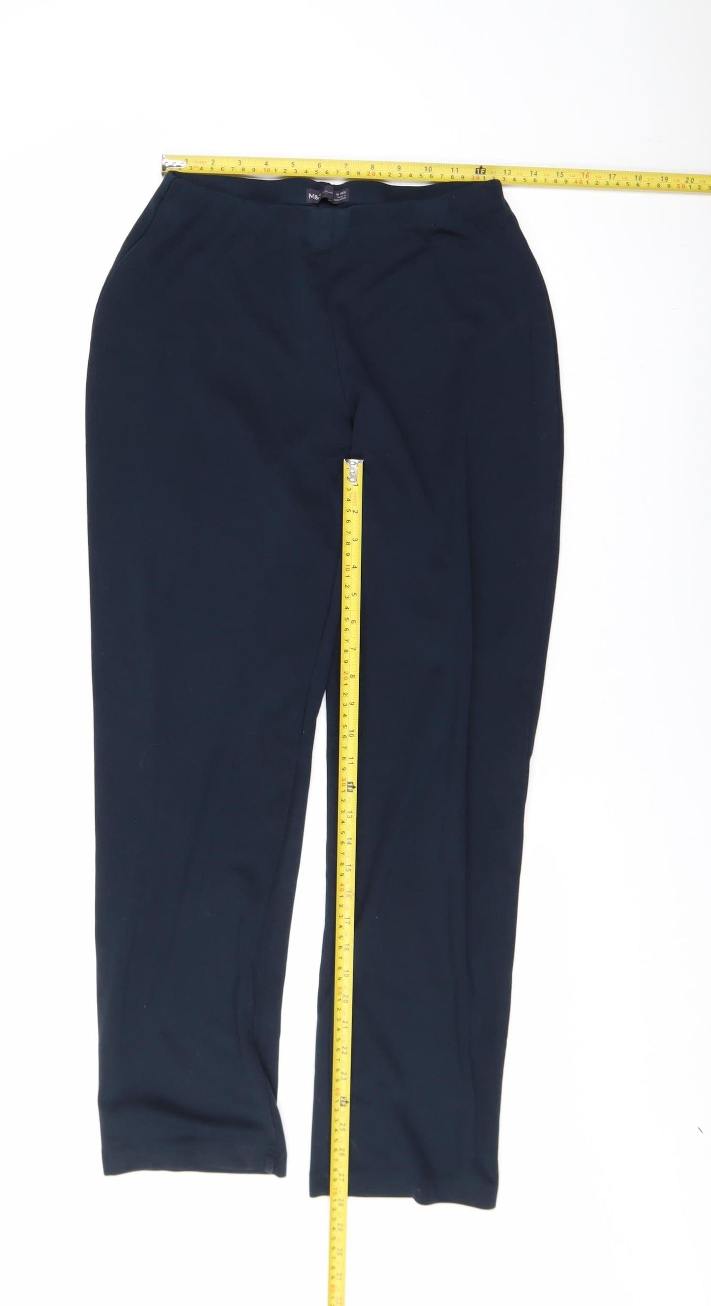 Marks and Spencer Women Black Size 10 Regular Stretch Leggings