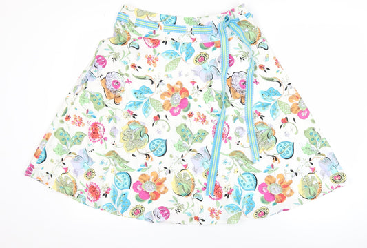 Express Women's Multicoloured Floral A-Line Knee Length Skirt Size 10