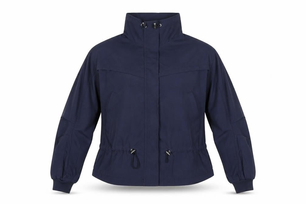 Stradivarius Women Blue Windbreaker Jacket Size 12 Lightweight Zip
