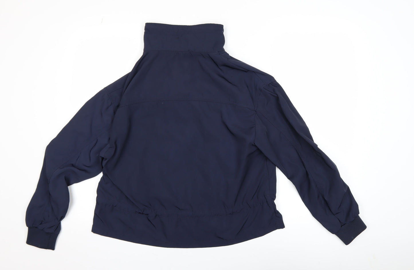 Stradivarius Women Blue Windbreaker Jacket Size 12 Lightweight Zip