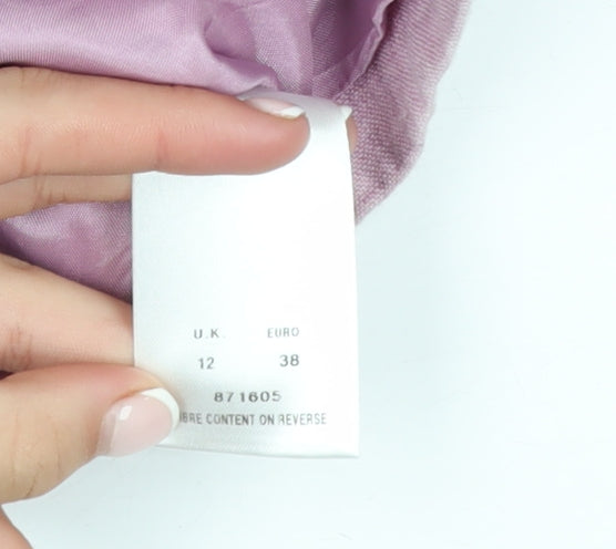 Alex & Co Women Pink Linen Blazer UK 12 Single-Breasted Jacket