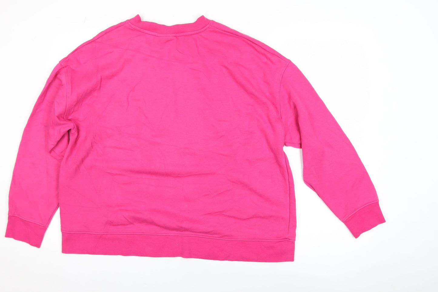 Disney Women Pink Marie Sweatshirt XL Cotton Long Sleeve Casual