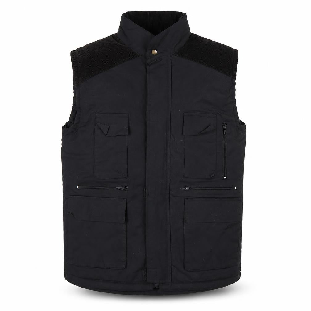 JS Outer Wear Mens Black Medium Bodywarmer Workwear Gilet