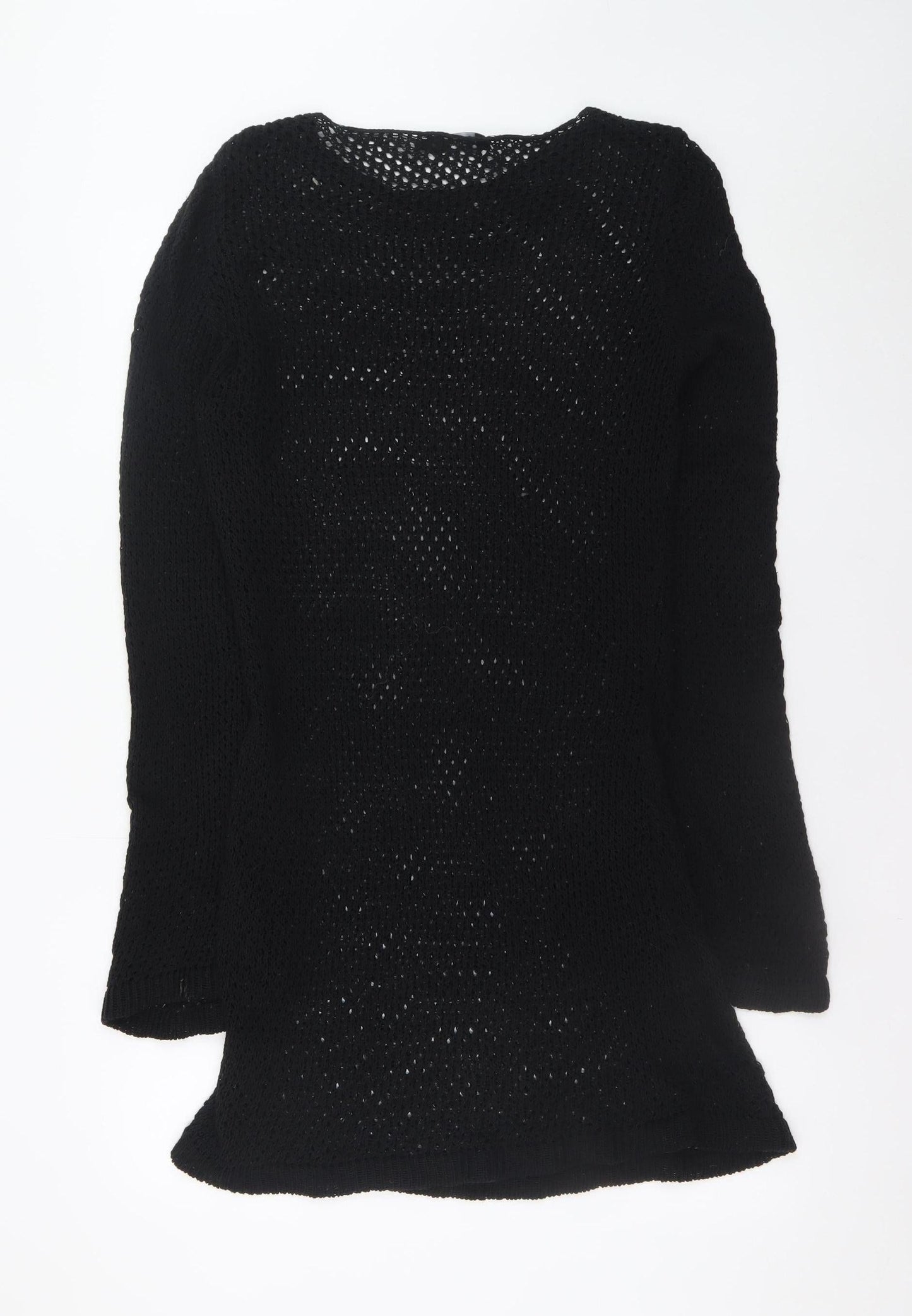 PrettyLittleThing Women’s Black Knitted Jumper Dress Size 12