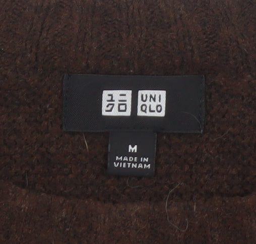 Uniqlo Women’s Brown Crew Neck Wool Blend Pullover Jumper M