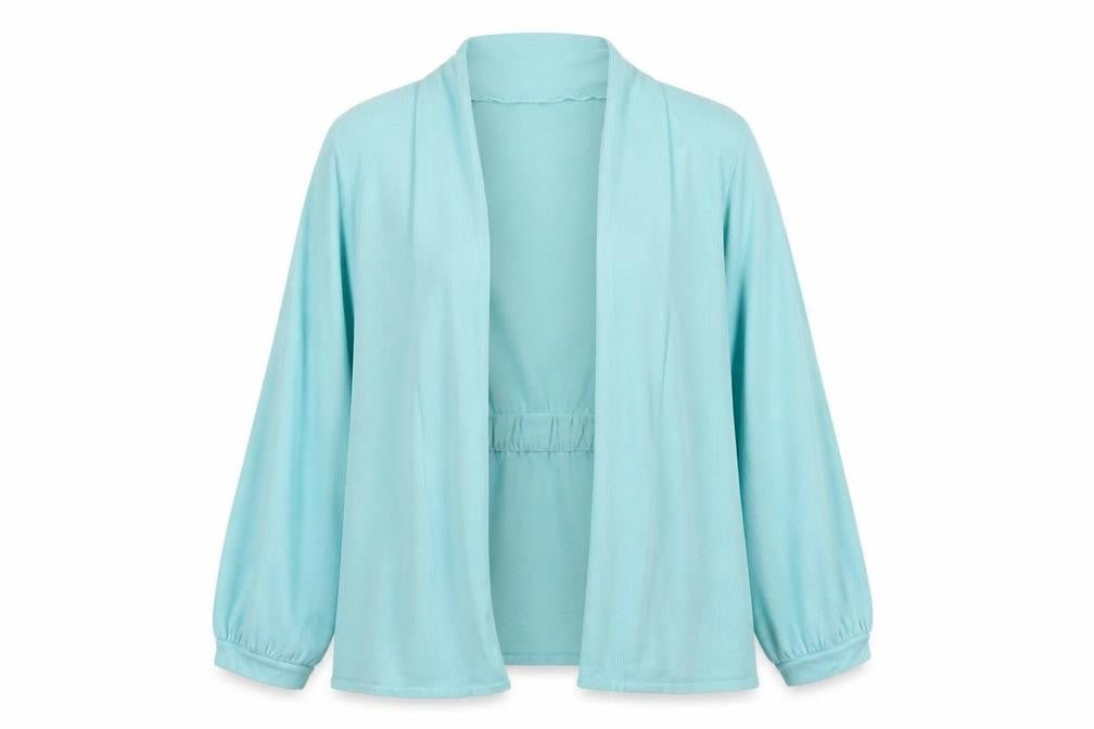 Wallis Women's Blue Size 14 Open Cardigan Knit Long Sleeve