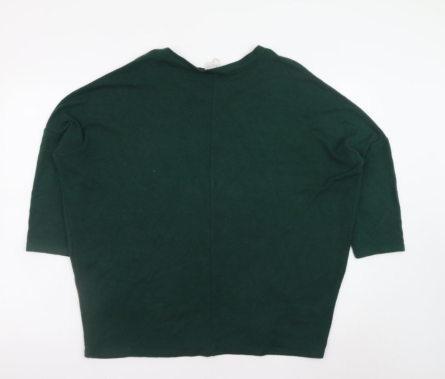 Apricot Women’s Green 3/4 Sleeve Relaxed Knit Pullover Jumper S