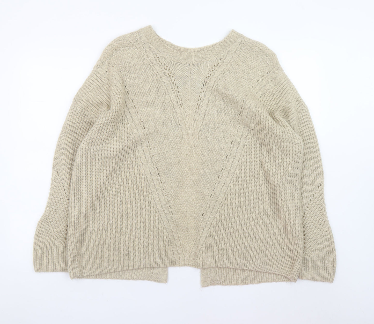 Tu Women’s Beige Cable-Knit Button Cardigan Size 20