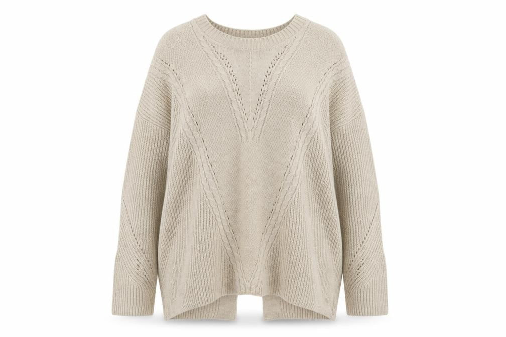 Tu Women’s Beige Cable-Knit Button Cardigan Size 20