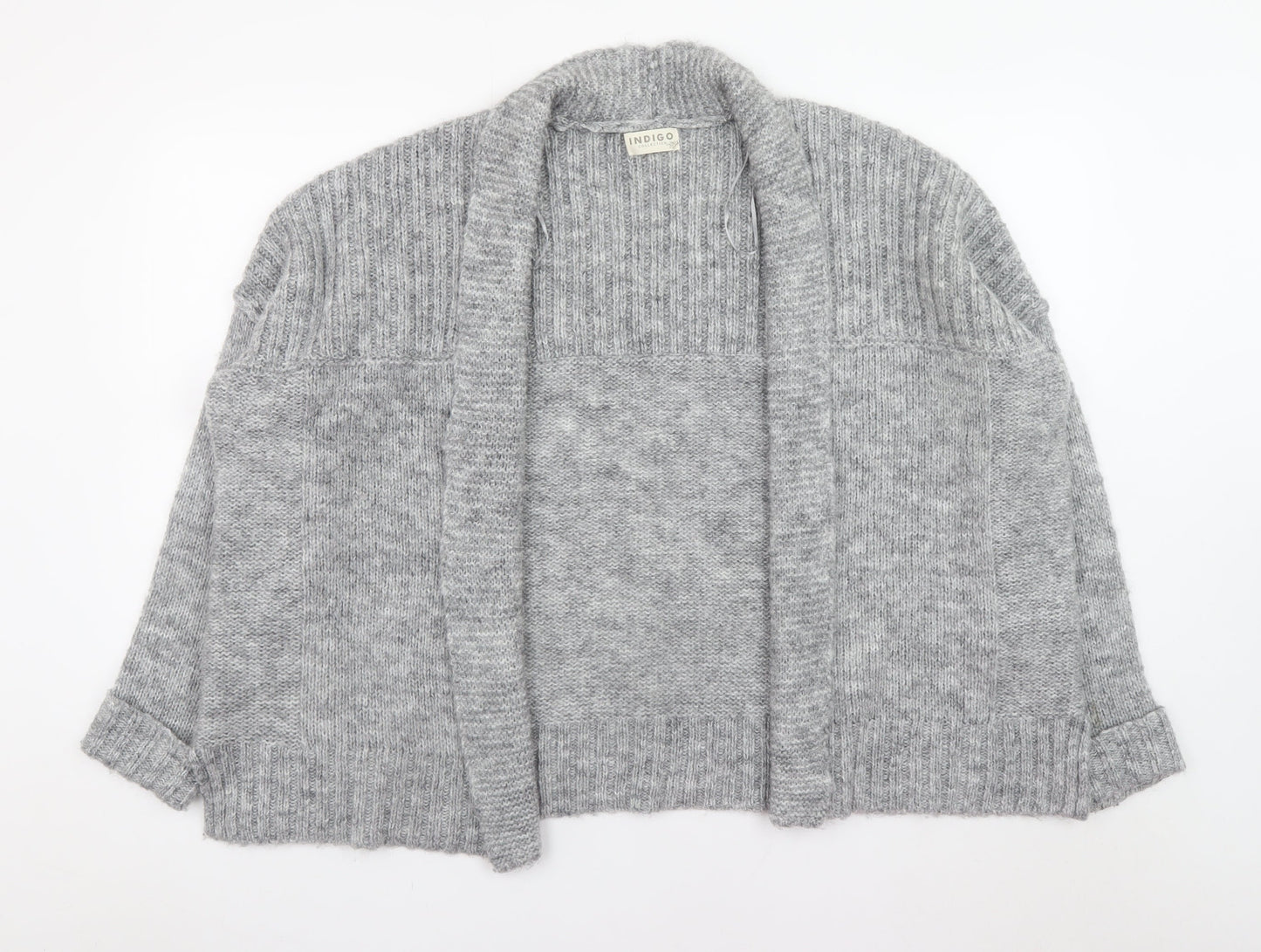 Marks and Spencer Women’s Grey Chunky Knit Open Cardigan Size 14