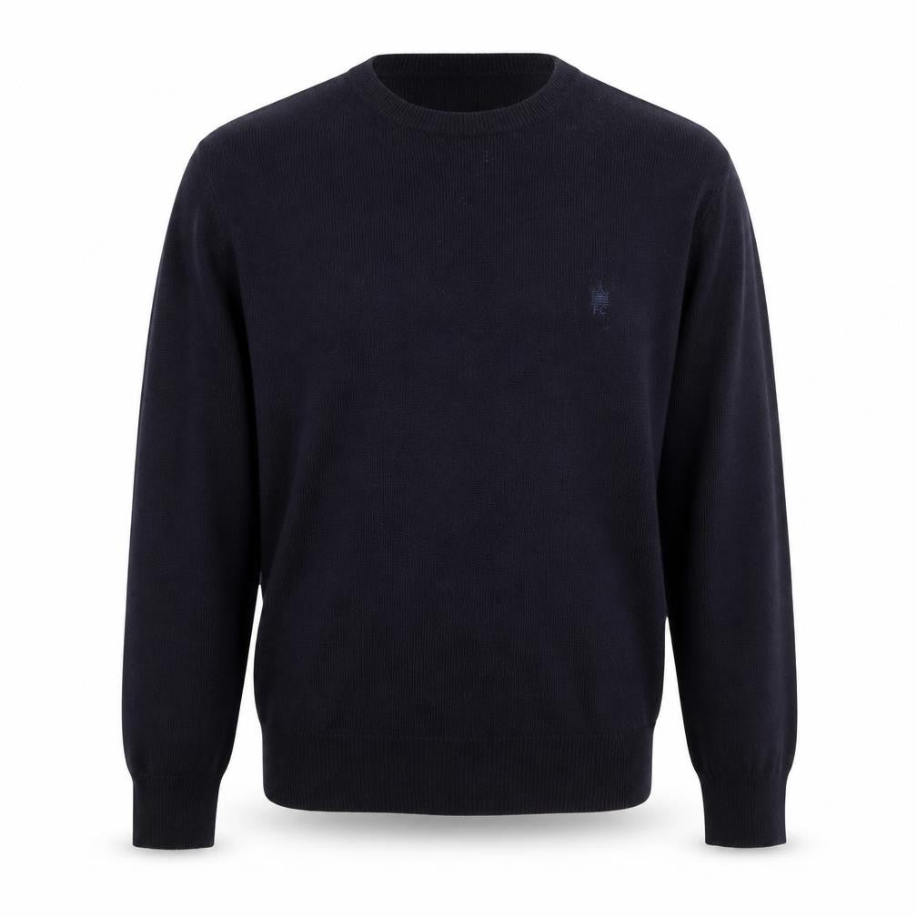 French Connection Men's Black Wool Crew Neck Jumper Size M