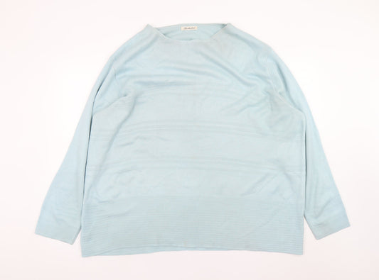 Berkertex Womens Blue Pullover Jumper Size 22 Acrylic Knit