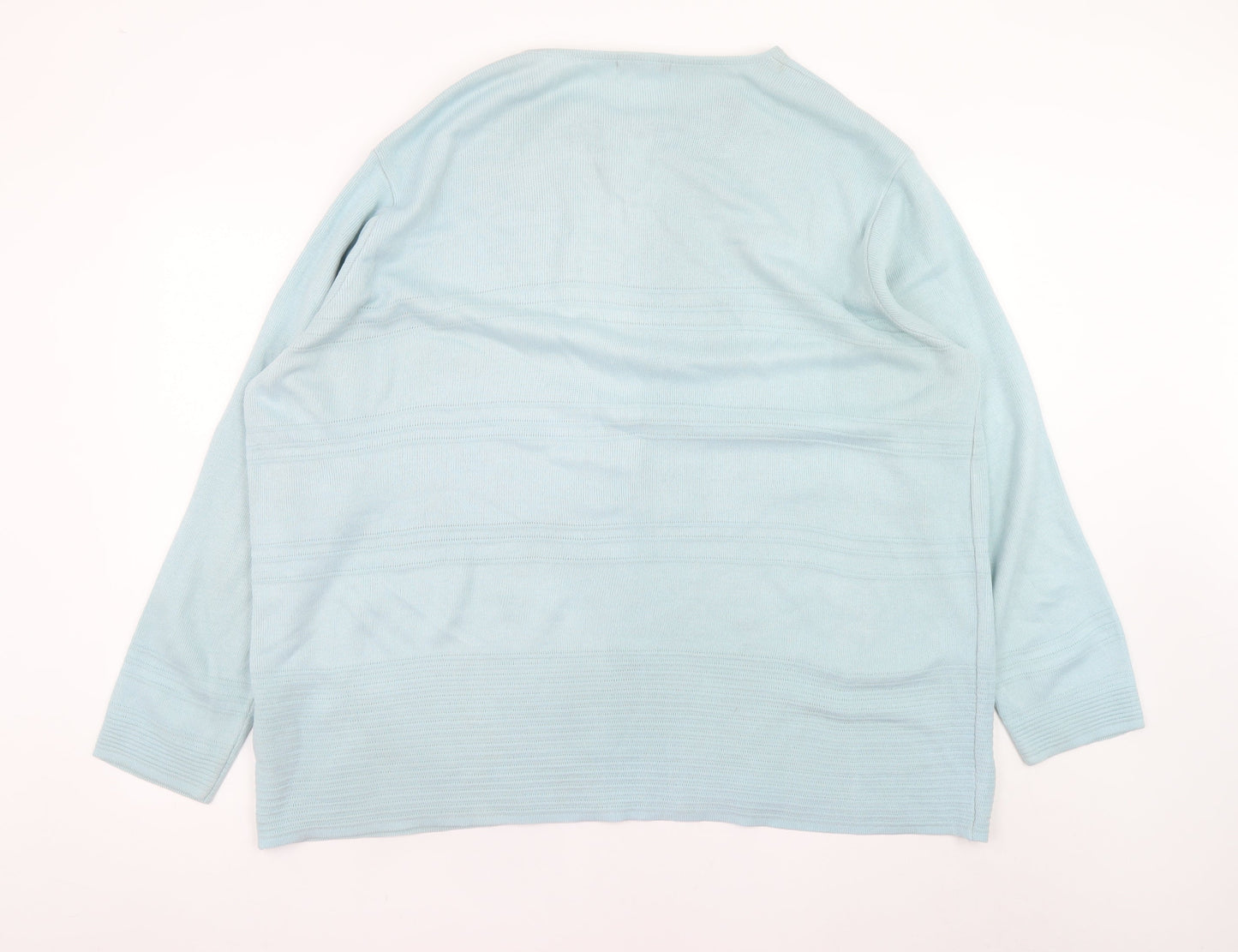Berkertex Womens Blue Pullover Jumper Size 22 Acrylic Knit