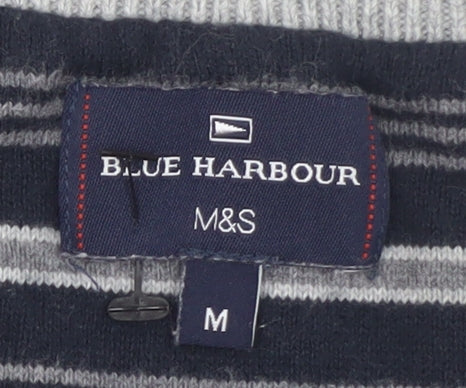 Marks and Spencer Blue Harbour Men's Grey Cotton V-Neck Vest M