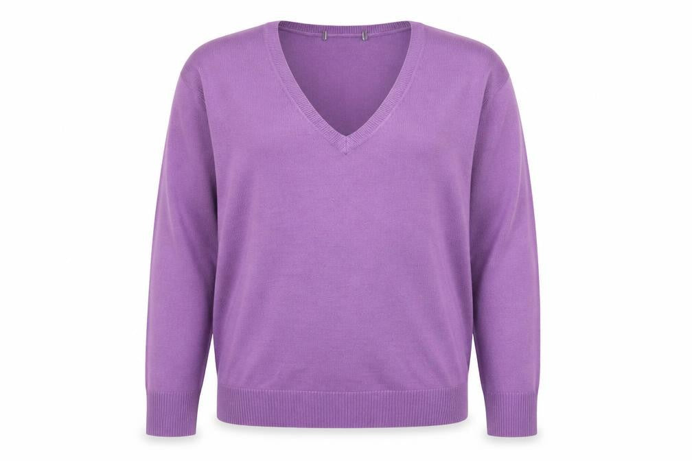Marks & Spencer Men’s Purple V-Neck Classic Knit Jumper L