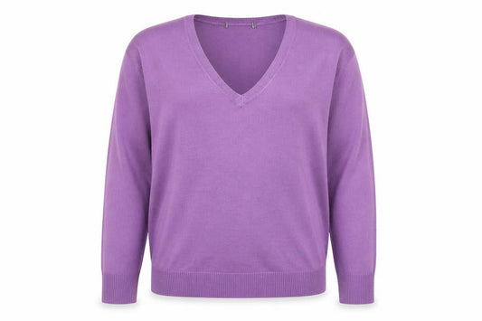 Marks & Spencer Men’s Purple V-Neck Classic Knit Jumper L