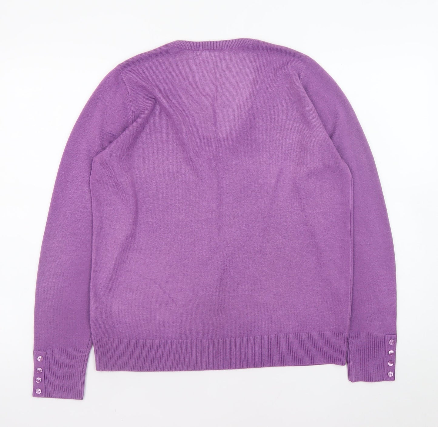Marks and Spencer Men’s Purple V-Neck Classic Knit Jumper L