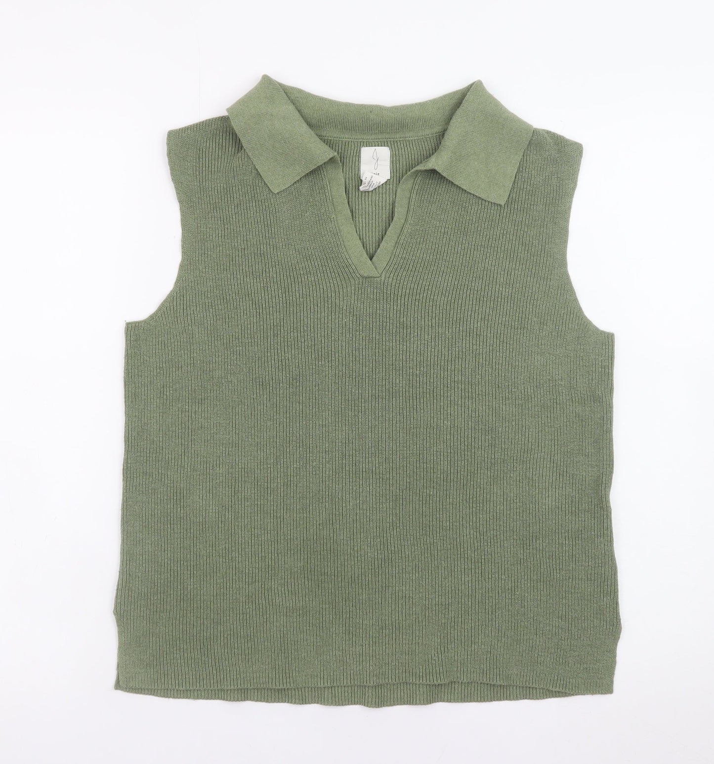 Joie Women's Green Collared Sleeveless Knit Tank Top Size M