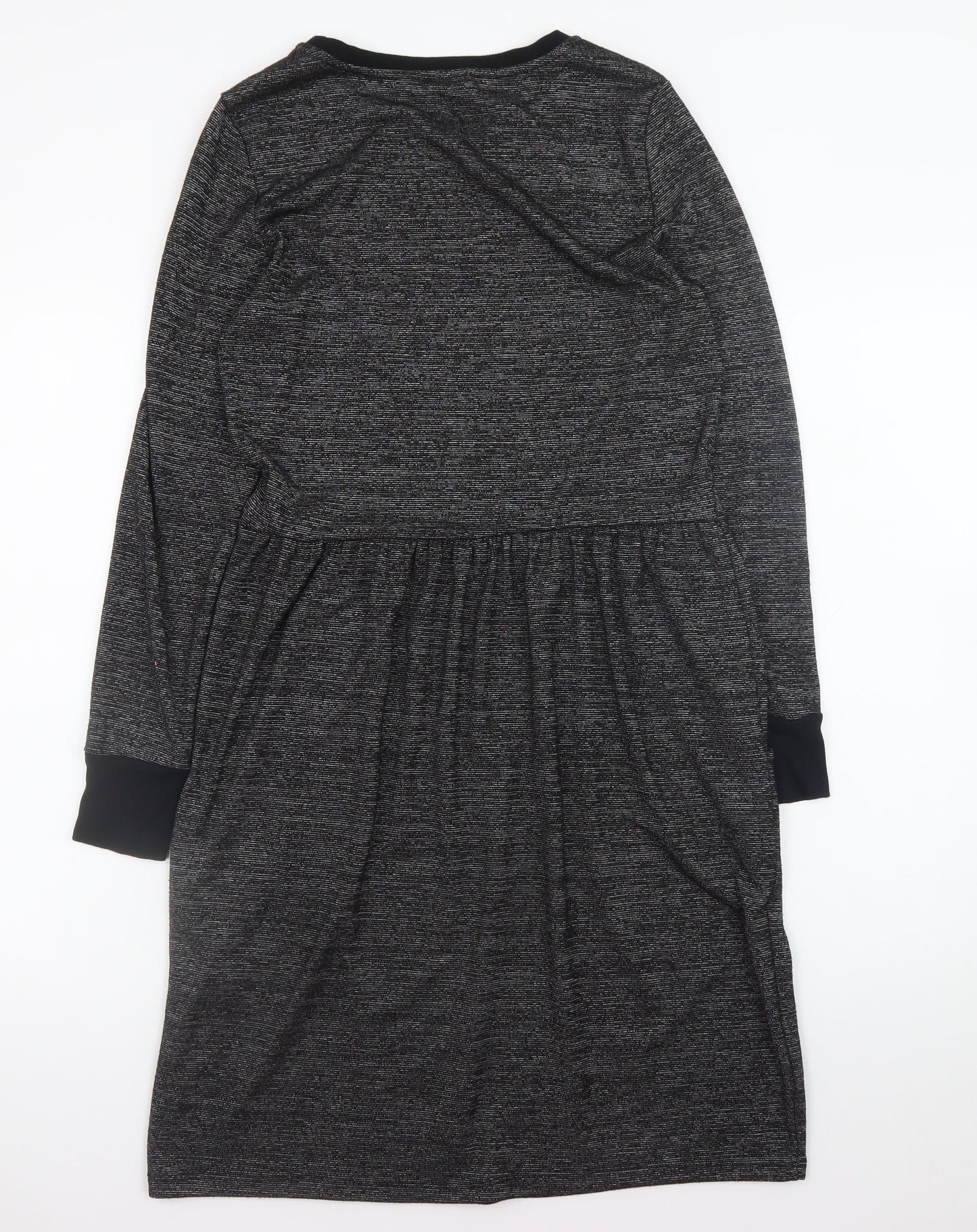 Marks and Spencer Women Grey Size 12 Knit Fit & Flare Dress