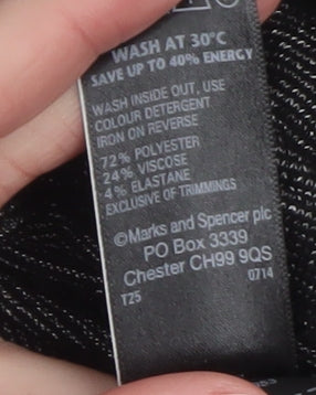 Marks and Spencer Women Grey Size 12 Knit Fit & Flare Dress