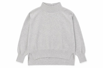 Front view of French Connection Men's Grey High Neck Knitted jumper, size S