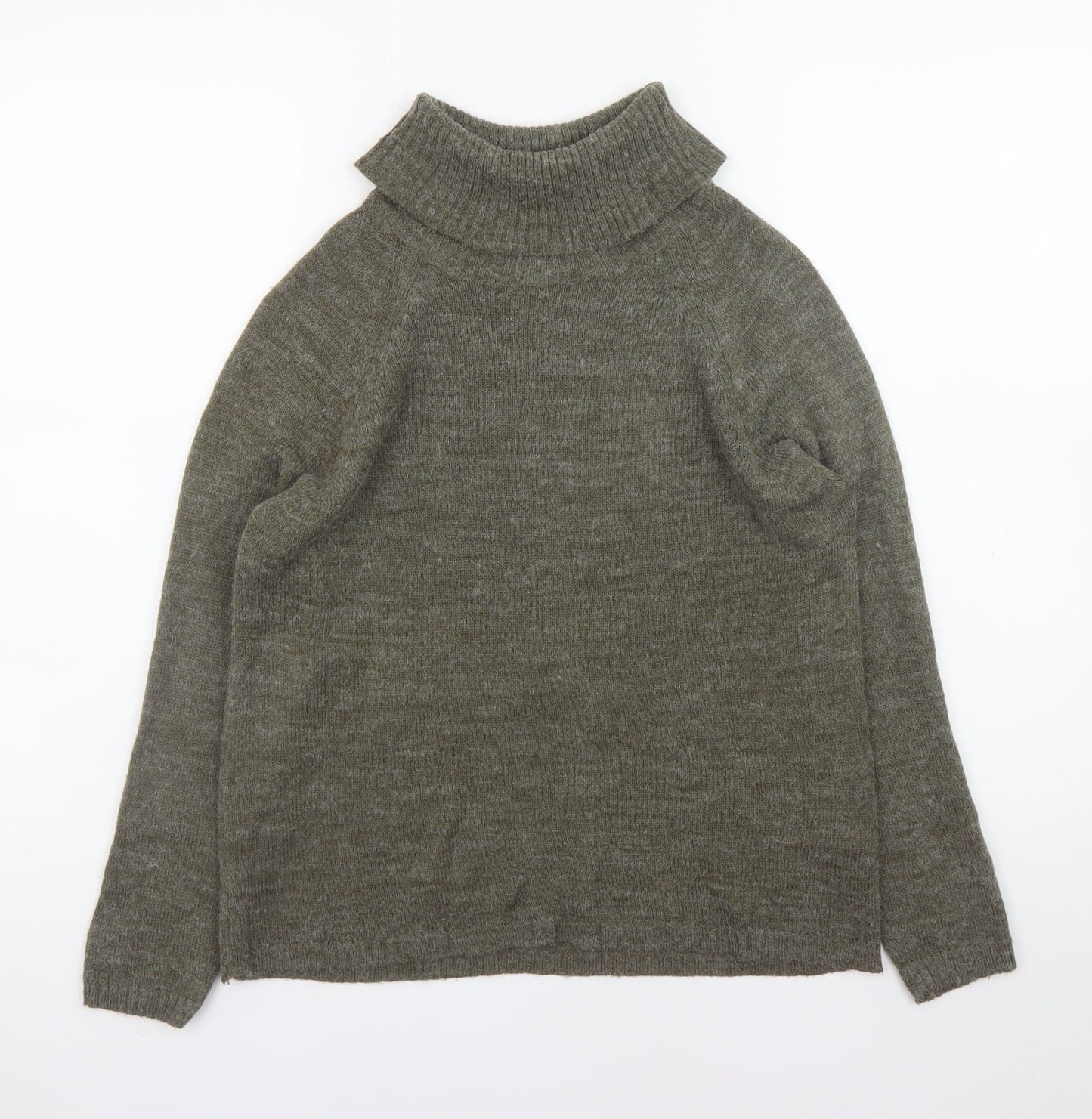 b.young Women's Green Roll Neck Knit Jumper Size S