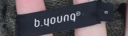 b.young Women's Green Roll Neck Knit Jumper Size S