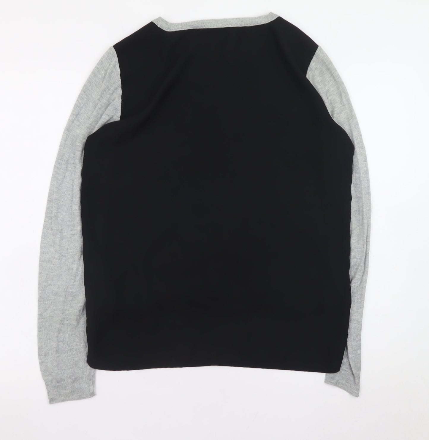 Whistles Women Grey Long Sleeve Round Neck Pullover Jumper Size 10