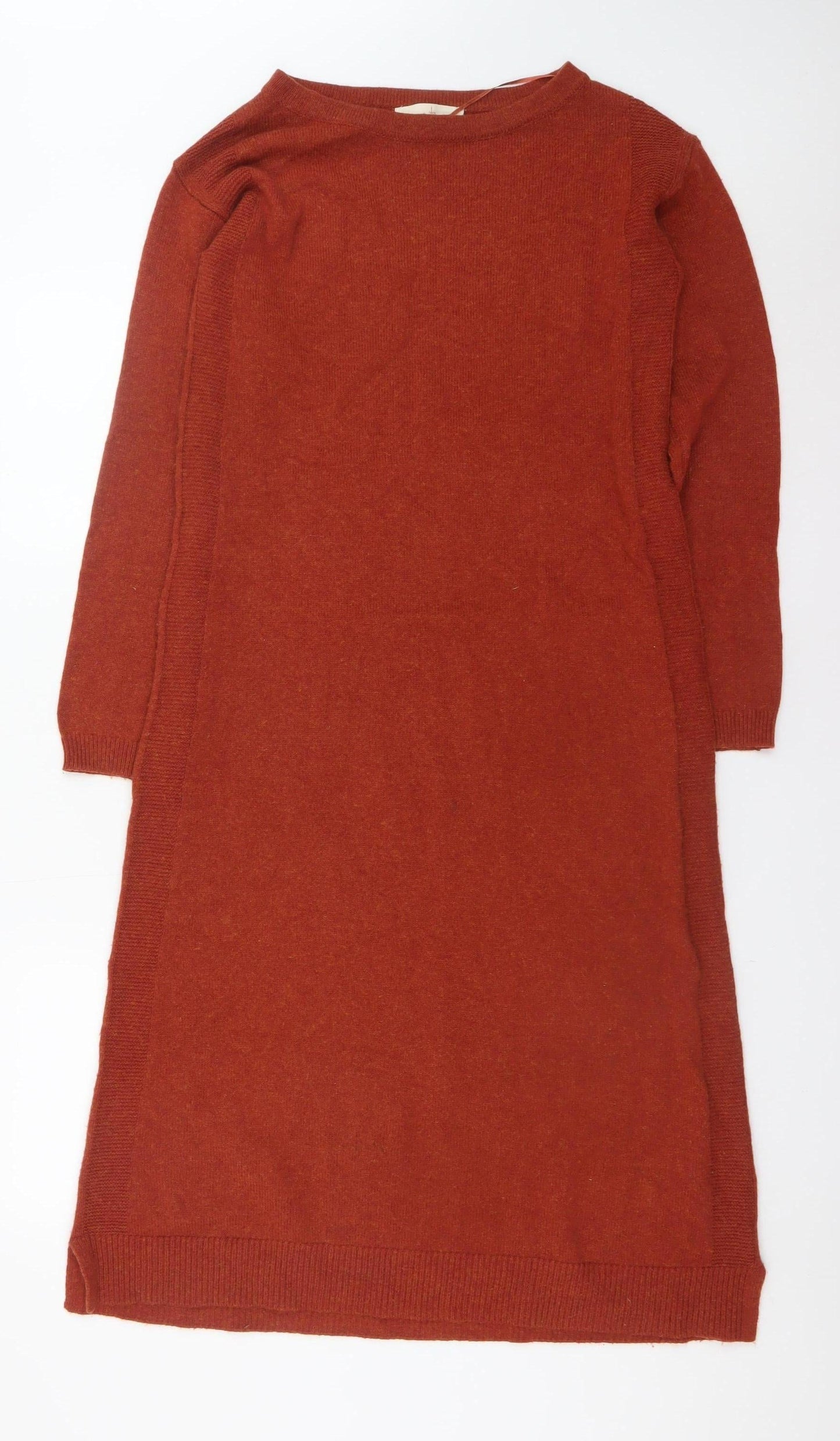 Seasalt Cornwall Women’s Brown Knit Jumper Dress UK 8 Wool Blend