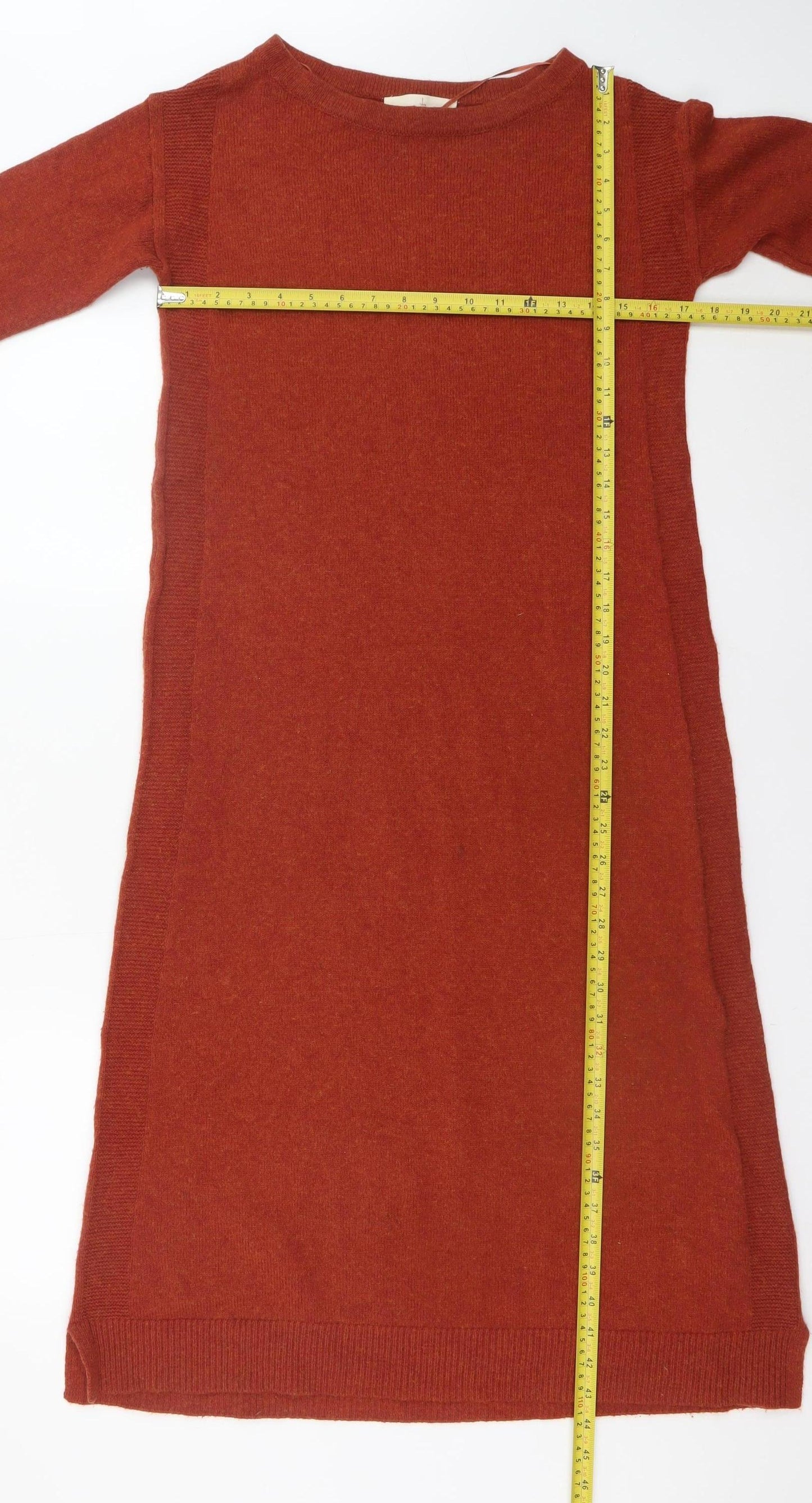 Seasalt Cornwall Women’s Brown Knit Jumper Dress UK 8 Wool Blend
