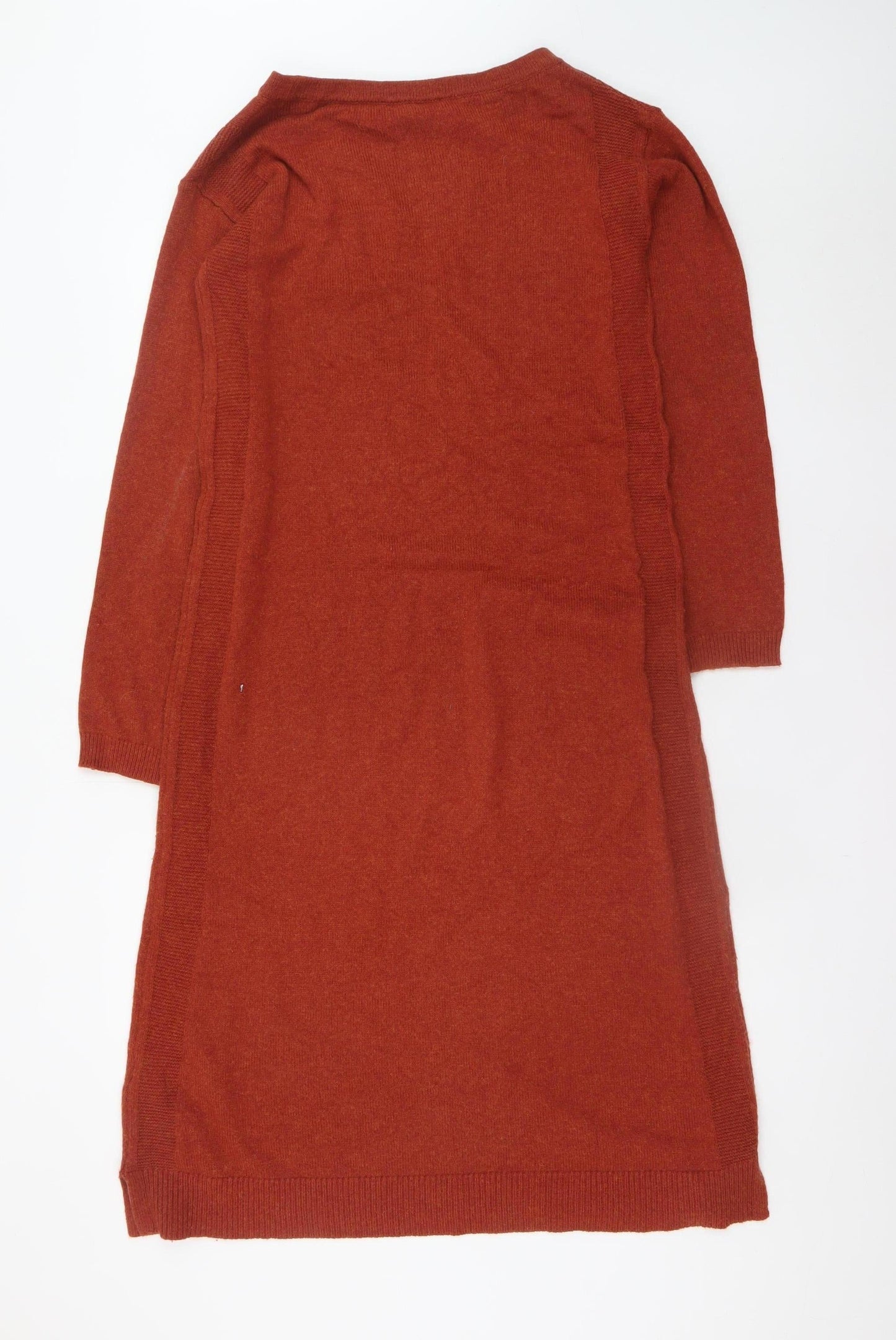 Seasalt Cornwall Women’s Brown Knit Jumper Dress UK 8 Wool Blend
