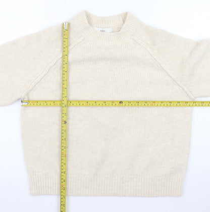 Marks & Spencer Women’s Beige Crew Neck Knit Pullover Jumper Medium