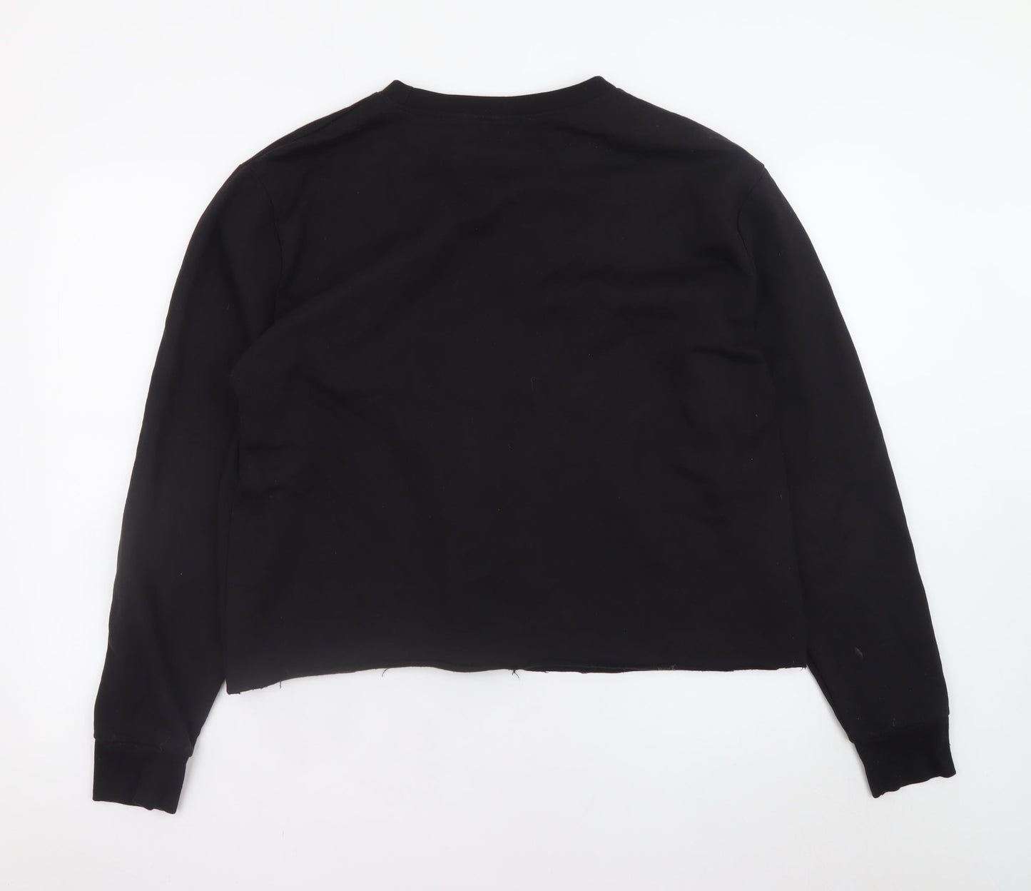 PrettyLittleThing Women’s Black Crop Sweatshirt Medium New York Print