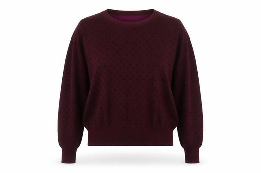 Paul Smith Women's Purple Merino Wool Polka Dot Jumper Size M