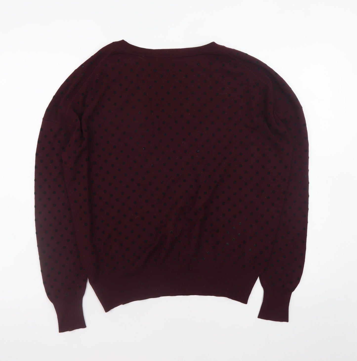Paul Smith Women's Purple Merino Wool Polka Dot Jumper Size M