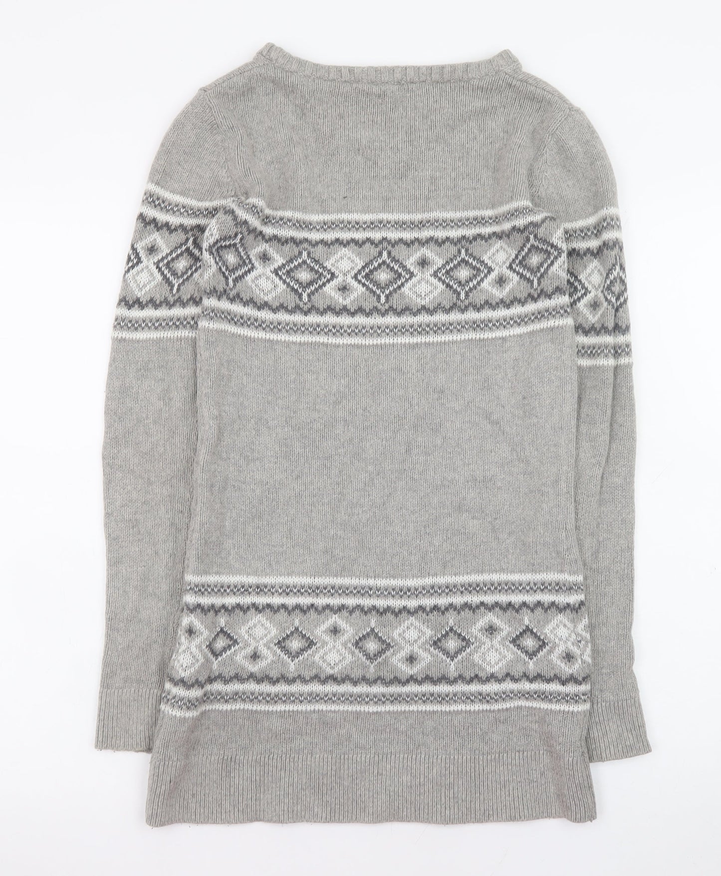 Crew Clothing Co. Women Grey Size 8 Knit Jumper Dress