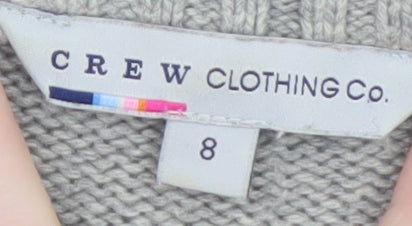 Crew Clothing Co. Women Grey Size 8 Knit Jumper Dress