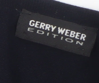 Gerry Weber Women’s Black V-Neck Shift Dress Size 12 Long Sleeve