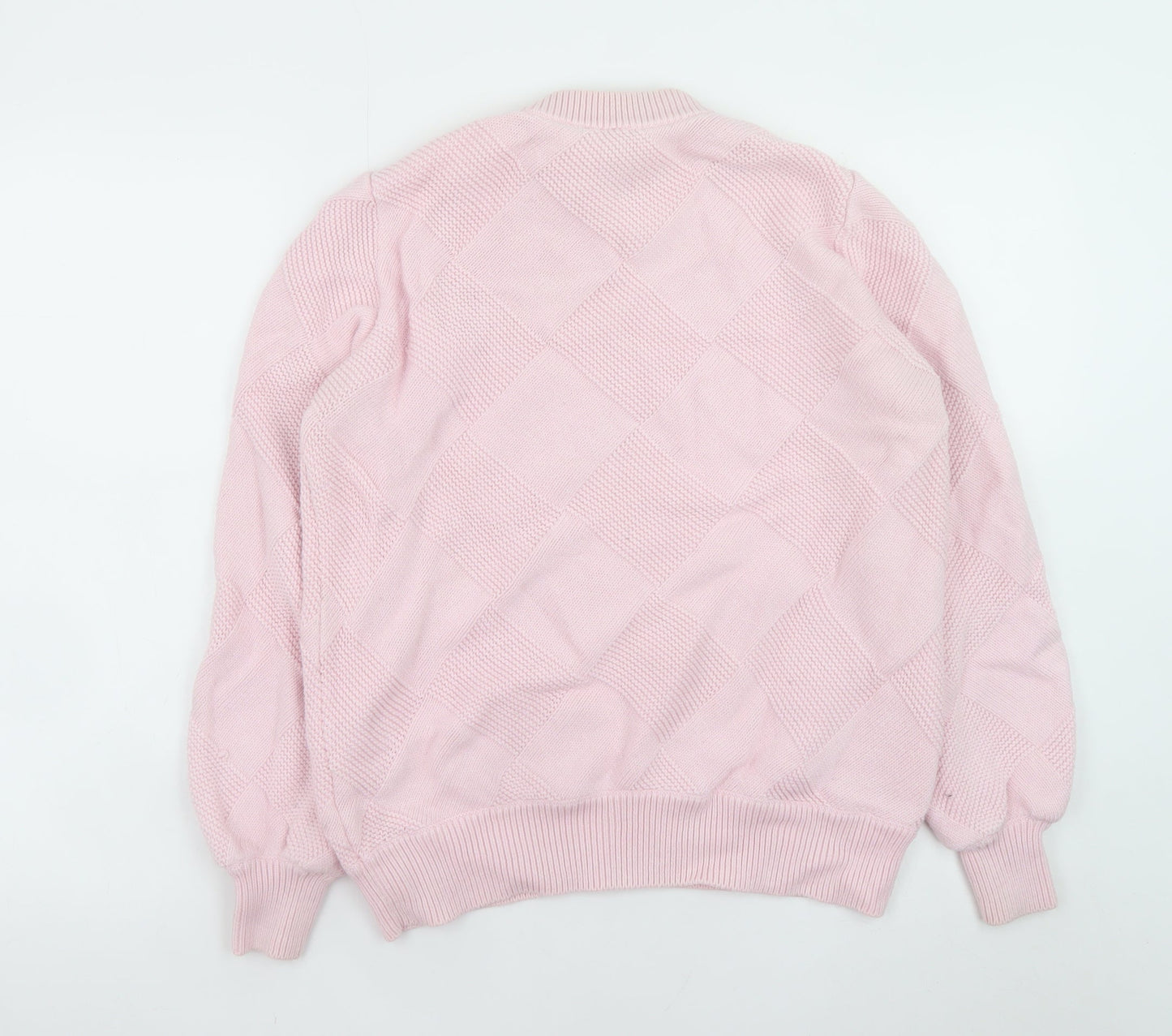 Sweaty Betty Women's Pink Diamond Knit Pullover Jumper Size M