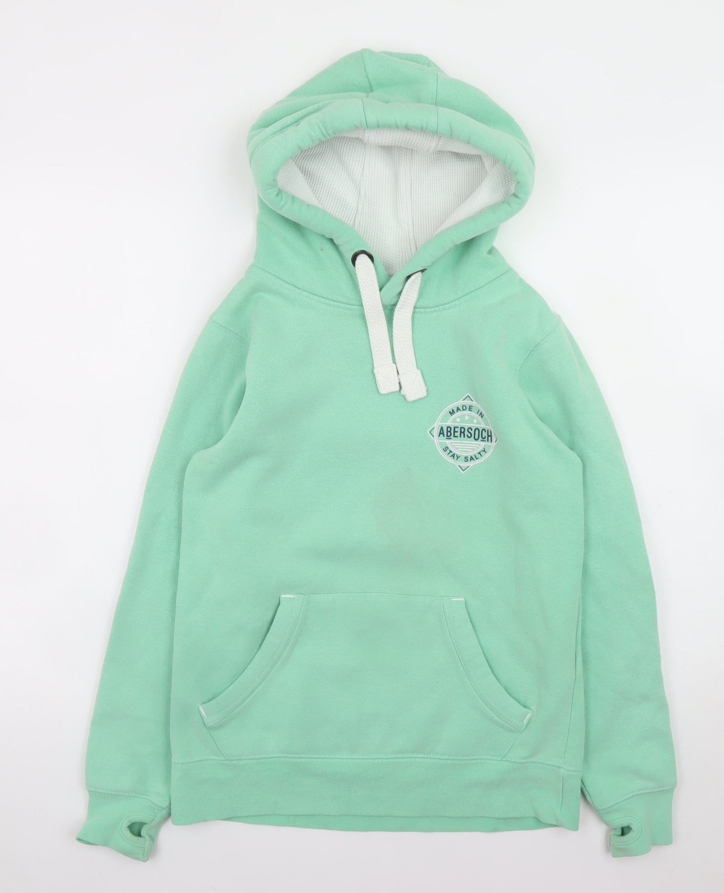 O'Shea Womens Mint Green Pullover Hoodie XS 15-16 Stay Salty Graphic