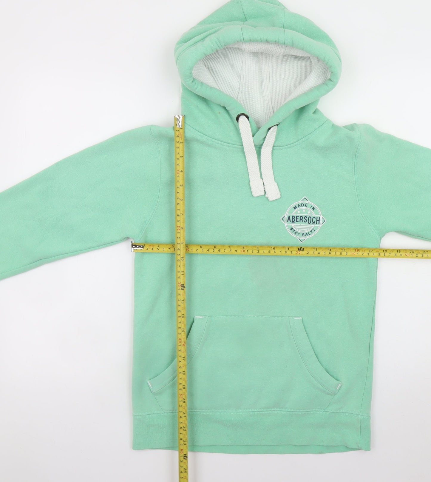 O'Shea Womens Mint Green Pullover Hoodie XS 15-16 Stay Salty Graphic